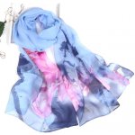 B-Top dámský elegantní šátek modrá/ růžová – Zboží Mobilmania