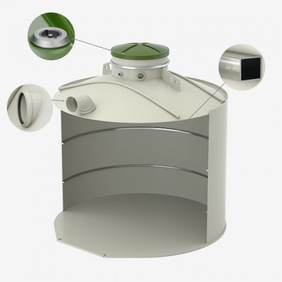 Sineko Nádrž na dešťovou vodu Barrel 4 m³ Hard line – Zboží Mobilmania