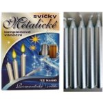 Kuncová Dana Vánoční lampionové Metalické 95/12mm 12 ks Stříbrná – Zboží Mobilmania