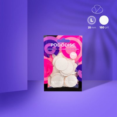 Pododisc pilníky pro pedikúru bílé Staleks Pro L/180W – Zboží Dáma