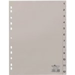 DURABLE plastový, A4, šedý, 1-12 – Sleviste.cz