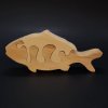Dřevěná hračka Amadea dřevěné puzzle ryba masivní dřevo dvou druhů dřevin 19 cm