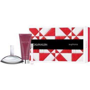 Calvin Klein Euphoria EDP 100 ml + tělové mléko 200 ml + EDP roll-on 10 ml dárková sada