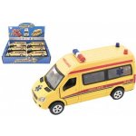 Teddies Auto ambulance kov/plast 15cm na baterie se světlem se zvukem na zpětné natažení 6ks v boxu – Zboží Mobilmania