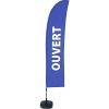 Roll up banner Jansen Display Beach Flag Budget Wind Complete Set Open Blue French, 1010 x 4305 mm