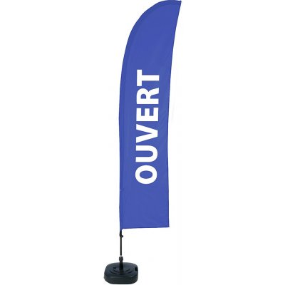 Jansen Display Beach Flag Budget Wind Complete Set Open Blue French, 1010 x 4305 mm – Zboží Živě