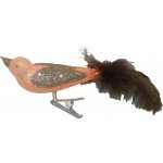 ORNEX Ptáček skleněný růžový 120 mm – Hledejceny.cz