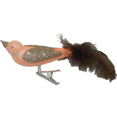 ORNEX Ptáček skleněný růžový 120 mm – Hledejceny.cz