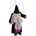 Mašek umělecká výroba Loutka dřevěná Černokněžník 20 cm – Zboží Dáma