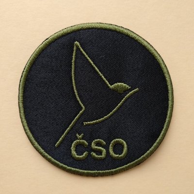 Nášivky - Logo ČSO - různé barvy Varianta: černá se zelenou výšivkou – Hledejceny.cz