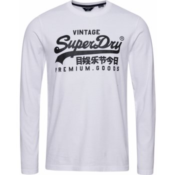 Superdry Vintage Logo Heritage LS TOP M6010699A01C bílý