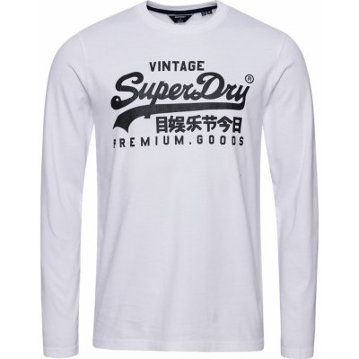 Superdry Vintage Logo Heritage LS TOP M6010699A01C bílý