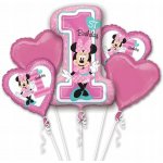 Balónková sada Myška Minnie mouse 1. narozeniny fóliových balónků