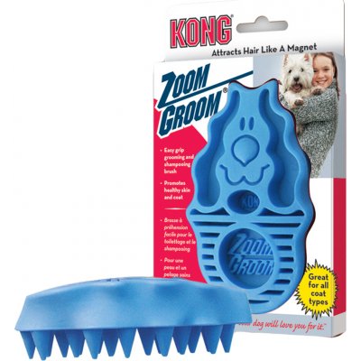 Kong masážní kartáč Zoom Groom 12 x 7 x 7 cm – Hledejceny.cz