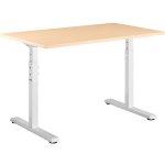 AlzaErgo Fixed Table FT1 bílý + Stolová deska TTE-12 120x80 cm lamino bříza – Zboží Dáma