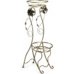 Dąstal STOJAN NA KVĚTINÁČ QUINCY 90,5 x 40 CM ZLATÁ – Zboží Dáma