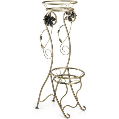 Dąstal STOJAN NA KVĚTINÁČ QUINCY 90,5 x 40 CM ZLATÁ – Zboží Dáma