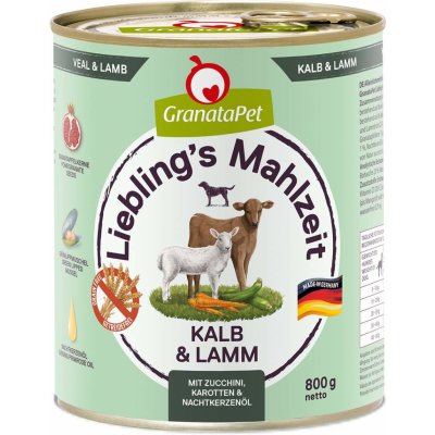 GranataPet Liebling´s Mahlzeit telecí a jehněčí maso 6 x 0,8 kg