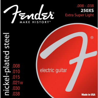 Fender Super 250's Nickel-Plated Extra Super Light – Zboží Mobilmania