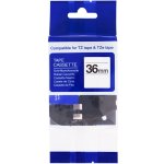 PRINTLINE kompatibilní páska s Brother TZE-FX661,36mm,černý tisk/žlutý podklad, flexibilní – Zboží Živě