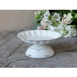 Chic Antique Krémové antik dekorační krmíko pro ptáčky se zdobným ptáčkem - 17*8cm - Chic Antique – Hledejceny.cz