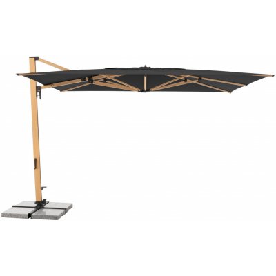 Doppler ALU WOOD XL 4x3 m - výkyvný zahradní slunečník s boční tyčí 840 – Zboží Mobilmania