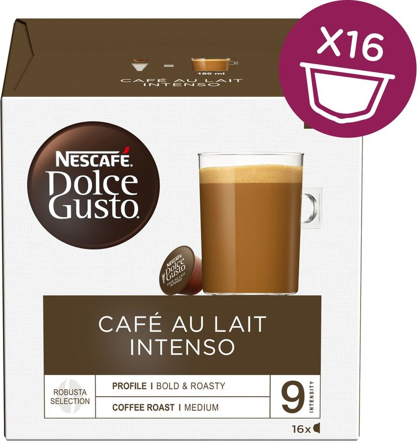 Nescafé Dolce Gusto Café Au Lait Intenso kávové kapsle 16 ks od 109 Kč -  Heureka.cz
