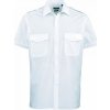 Pánská Košile Premier Workwear pánská košile Pilot s krátkým rukávem a dvěma náprsními kapsami modrá světlá