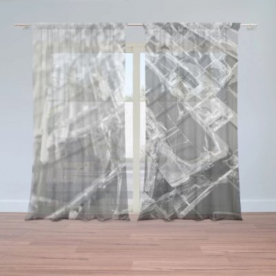 Sablio Záclony Rozbité sklo: 2ks 150x250cm – Hledejceny.cz