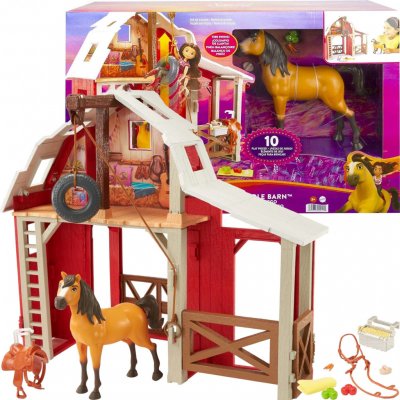 Mattel Spirit Untamed Stáj a kůň + 10 doplňků – Zboží Mobilmania