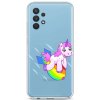 Pouzdro a kryt na mobilní telefon Samsung Pouzdro TopQ Samsung A32 silikon Flying Unicorn