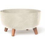 Prosperplast Květináč GRACIA LOW BETON EFFECT pískový 23,5 cm – Hledejceny.cz