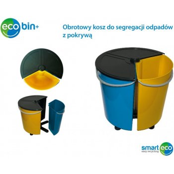 Rotační koš ECOBIN + na třídění odpadu s víkem 35 l