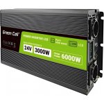 Green Cell Power Inverter LCD s displejem 24V/230V, 3000W/6000W, čistá sinusoida INVGC24P3000LCD – Zboží Mobilmania