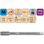 Závitník strojní M3 ISO2 HSSE DIN 376 C Levý CZZ3000L-M3-ISO2