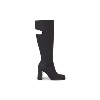 Calvin Klein Jeans Kozačky Long Heel Zip Boot Cut Out Edgy YW0YW01253 černé – Zboží Mobilmania