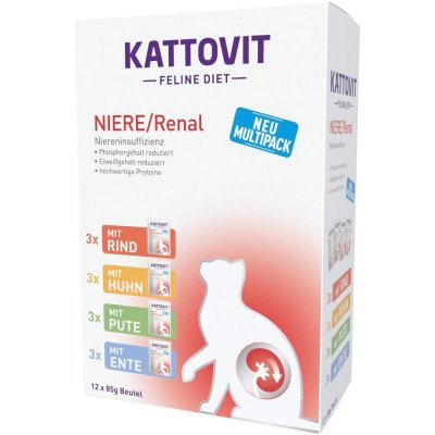 Kattovit Feline Diet Niere Renal jehněčí 12 x 85 g