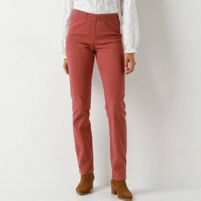 Tvarující kalhoty s pružným pasem a efektem plochého břicha terakota – Sleviste.cz