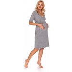 Dn-nightwear těhotenská noční košile TCB.9116 dark grey – Zboží Mobilmania