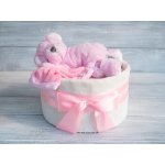 PASTELL Decor Plenkový dort jednopatrový pro holčičku hrající medvídek 3 Miminko váží 4 - 9 kg Velikost oblečení 62/68 Miminku jsou 3 - 6 m – Zboží Dáma