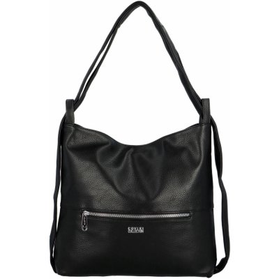 Stylový dámský koženkový kabelko-batoh Korelia černý