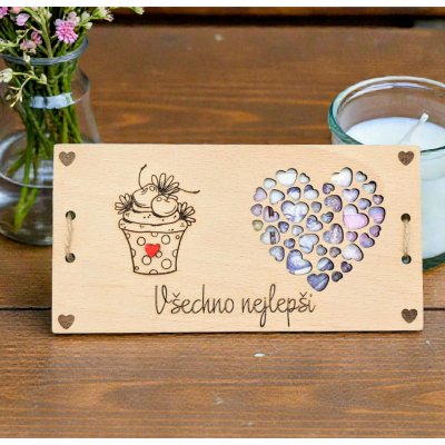 Dekorace z Řečice Dárková karta/přání na peníze k narozeninám dortík – Hledejceny.cz