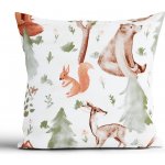 MKLuzkoviny.cz bavlna Renforcé Lesní zvířátka 40 x 40 cm – Zboží Dáma