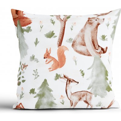 MKLuzkoviny.cz bavlna Renforcé Lesní zvířátka 40 x 40 cm – Zboží Dáma
