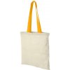 Nákupní taška a košík Bavlněná nákupní taška barevné uši přírodní a oranžová