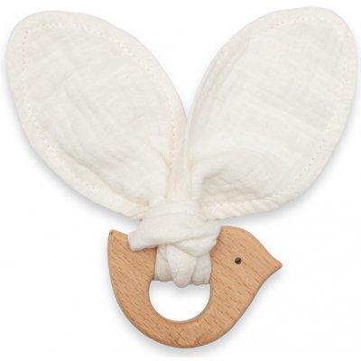 New Baby dětské kousátko s ptáčkem Bird white – Zboží Mobilmania