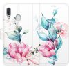Pouzdro a kryt na mobilní telefon Pouzdro iSaprio Flip s kapsičkami na karty - Beautiful Flower Samsung Galaxy A20e