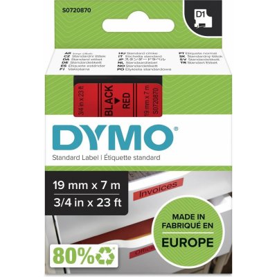 DYMO páska D1 19mm x 7m, černá na červené, 45807, S0720870 – Zboží Mobilmania