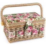 Kazeta / košík na šití čalouněný Varianta: 13 multikolor květy, Balení: 1 ks – Zboží Dáma