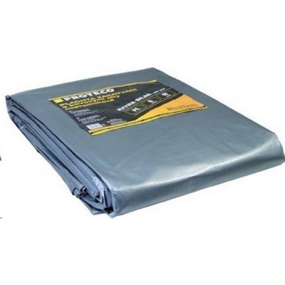 Proteco Plachta 4x5 m extra silná nepromokavá s oky šedá 160g/m2 10 88-P150-4-5 – Zboží Dáma
